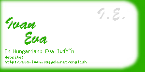 ivan eva business card